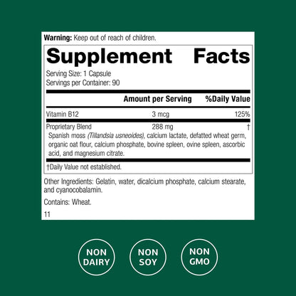 Standard Process for-Til B12 | Brain & Nervous System Support (90 Caps)