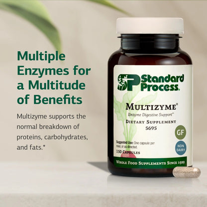 Standard Process Multizyme – Pancreatic Enzyme Support for Protein, Carbohydrate & Fat Digestion | Gluten-Free, Non-Dairy, Non-Soy | 150 Capsules BritishVita | Premium UK Vitamins & Wellness Supplements