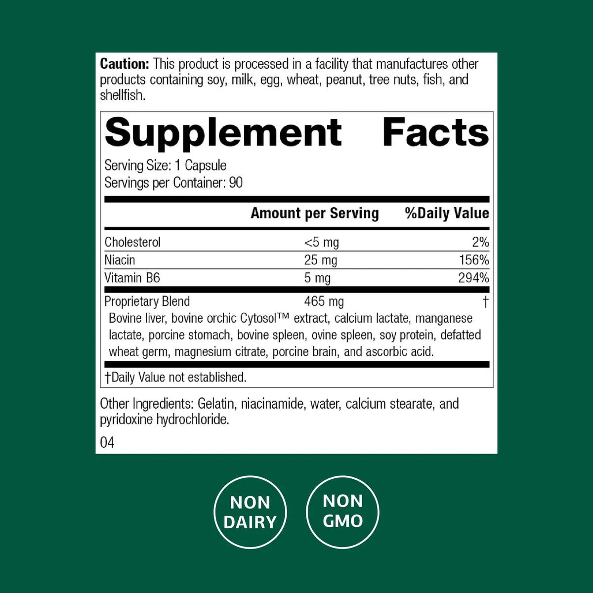 Standard Process Orchex - Whole-Food Nervous System Support, Mental Clarity & Stress Adaptability | 90 Capsules BritishVita | Premium UK Vitamins & Wellness Supplements