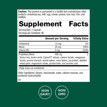 Standard Process Orchex - Whole-Food Nervous System Support, Mental Clarity & Stress Adaptability | 90 Capsules BritishVita | Premium UK Vitamins & Wellness Supplements