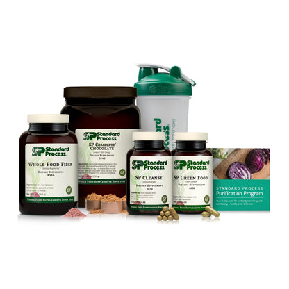 Standard Process Purification Kit with SP Complete & Whole-Food Fiber – 21-Day Detox & Liver Support (Chocolate)