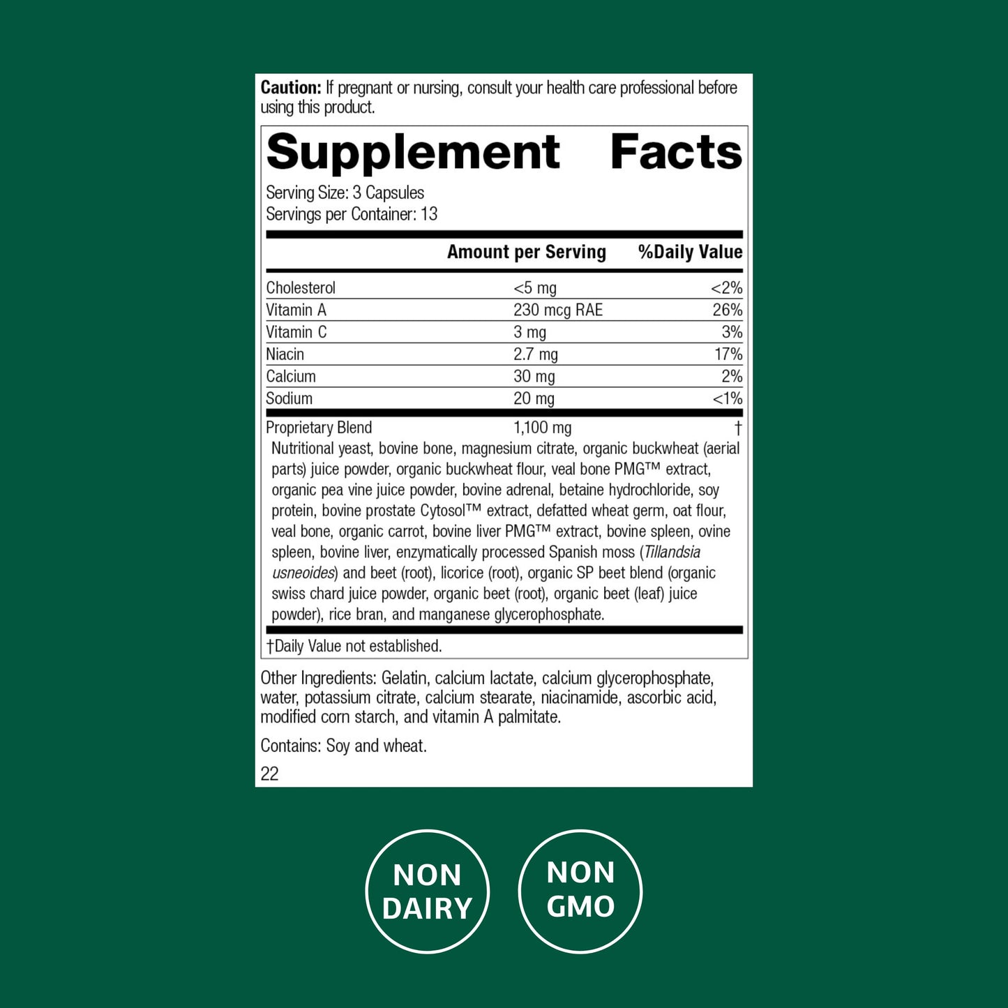 Standard Process Rumaplex – Healthy Liver Support Supplement | Vitamin A & Niacin | 40 Capsules