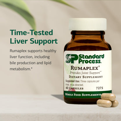Standard Process Rumaplex – Healthy Liver Support Supplement | Vitamin A & Niacin | 40 Capsules