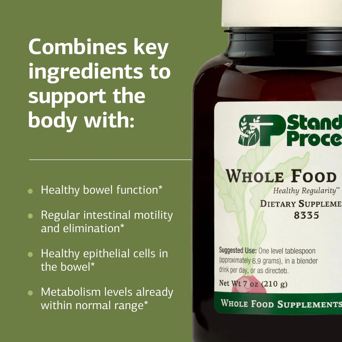Standard Process Whole Food Fiber – Daily Fiber Supplement for Digestive Health & Gut Support | 7 oz BritishVita | Premium UK Vitamins & Wellness Supplements