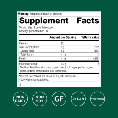 Standard Process Whole Food Fiber – Daily Fiber Supplement for Digestive Health & Gut Support | 7 oz BritishVita | Premium UK Vitamins & Wellness Supplements