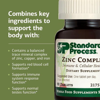 Standard Process Zinc Complex – Enzyme Function & Immune Support (90 Tablets)