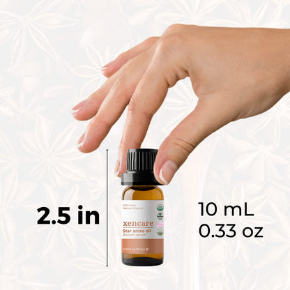 Star Anise Essential Oil – USDA Organic, Food Grade | xencare 10ml (0.33 fl oz) – 100% Pure & Undiluted