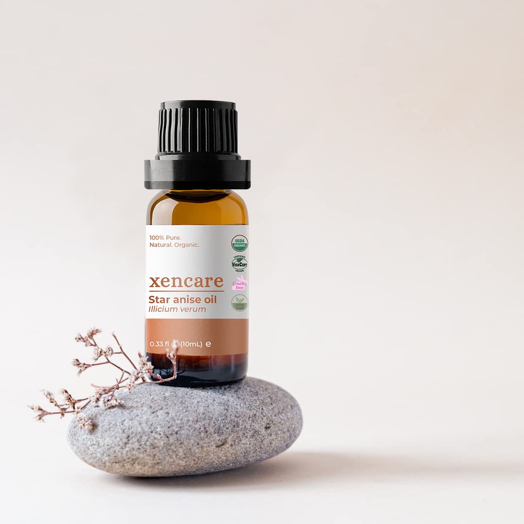 Star Anise Essential Oil – USDA Organic, Food Grade | xencare 10ml (0.33 fl oz) – 100% Pure & Undiluted
