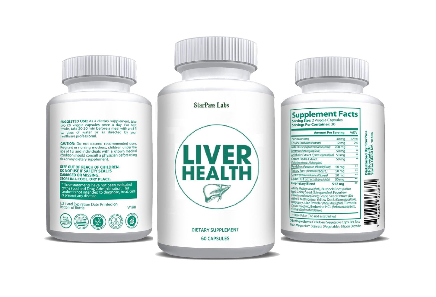 StarPass Labs Liver Health | Liver Detox & Repair Formula - 60 Caps (3 Pack)