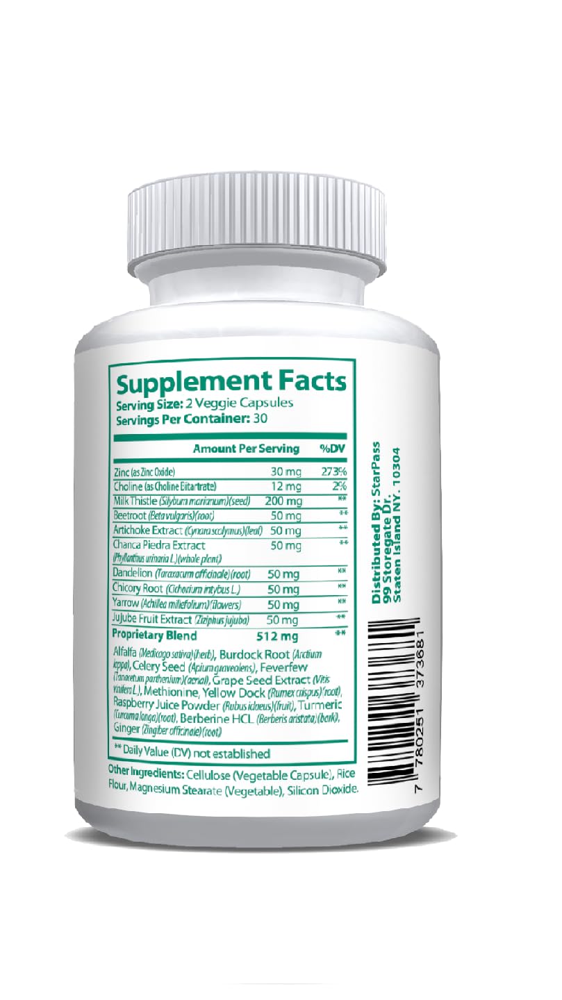 StarPass Labs Liver Health | Liver Detox & Repair Formula - 60 Caps (3 Pack)