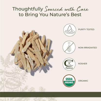 Starwest Botanicals Organic Astragalus Root Sliced – Dried Herb for Tea, Kosher & Non-GMO (4 oz Pouch)