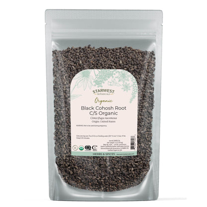 Starwest Botanicals Organic Black Cohosh Root - 4 oz | Cut & Sifted, Kosher, Non-GMO