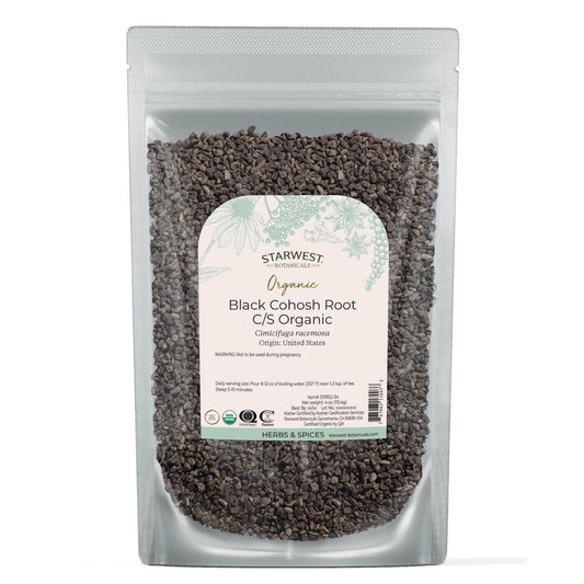 Starwest Botanicals Organic Black Cohosh Root - 4 oz | Cut & Sifted, Kosher, Non-GMO BritishVita | Premium UK Vitamins & Wellness Supplements