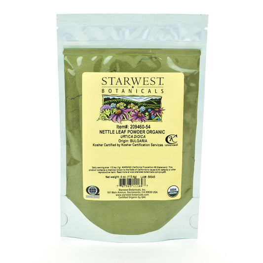 Starwest Botanicals Organic Nettle Leaf Powder, 4 Ounces BritishVita | Premium UK Vitamins & Wellness Supplements