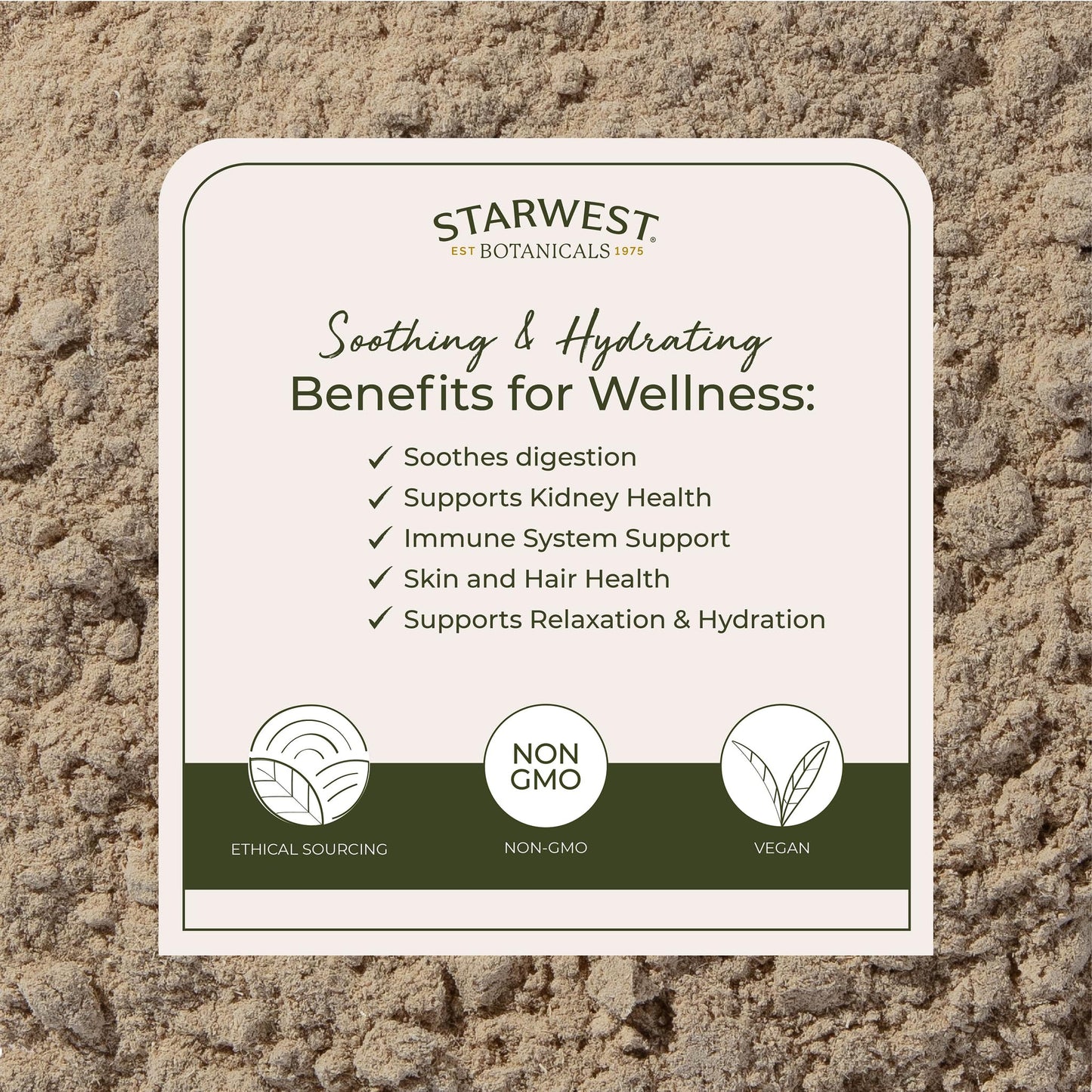 Starwest Organic Marshmallow Root Powder - 1 lb | Kosher, Non-GMO