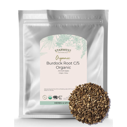 Starwest Botanicals Burdock Root Organic - 1 lb Bulk, Kosher, Non-GMO
