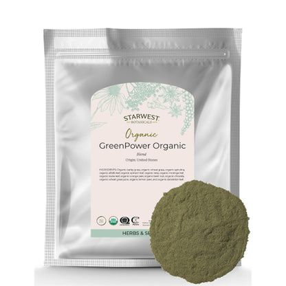 Starwest Botanicals Organic GreenPower Blend - 1 lb Green Superfood Powder | Non-GMO
