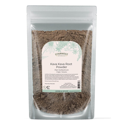Starwest Botanicals Kava Kava Root Powder 4 oz Pouch | Wildcrafted & Kosher