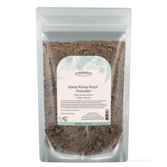 Starwest Botanicals Kava Kava Root Powder 4 oz Pouch | Wildcrafted & Kosher BritishVita | Premium UK Vitamins & Wellness Supplements