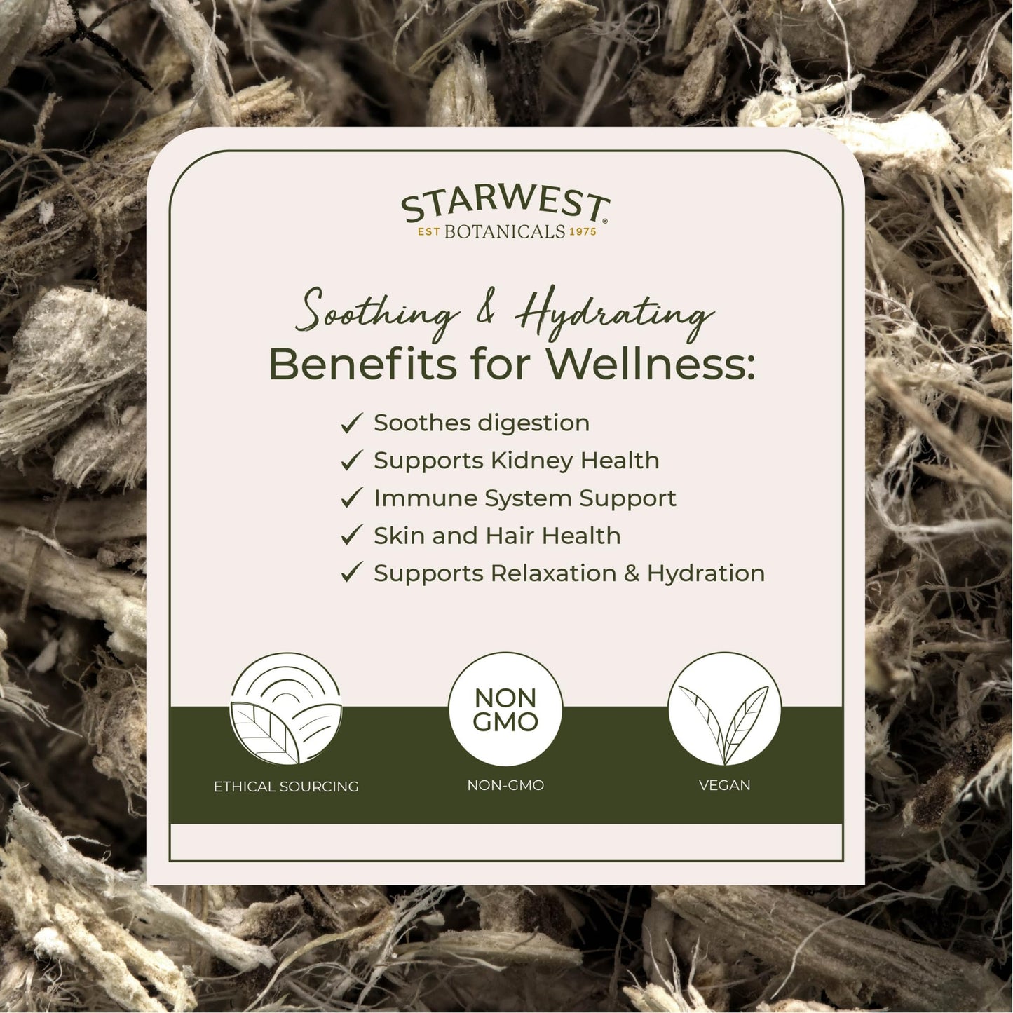 Starwest Botanicals Organic Marshmallow Root – Dried Herb for Tea, Kosher & Non-GMO – 4 oz Pouch