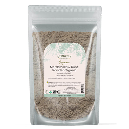 Starwest Organic Marshmallow Root Powder - 4 oz Pouch, Kosher, Non-GMO