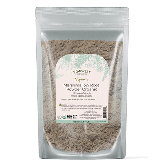 Starwest Organic Marshmallow Root Powder - 4 oz Pouch, Kosher, Non-GMO BritishVita | Premium UK Vitamins & Wellness Supplements