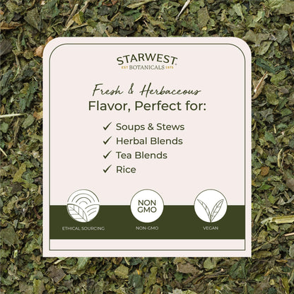 Starwest Organic Nettle Leaf – Dried Nettle Tea, Caffeine Free, 1 lb