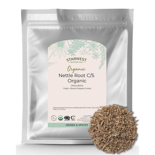 Starwest Botanicals Nettle Root Organic - Dried Stinging Nettle Root, Kosher & Non-GMO, 1 lb Bulk BritishVita | Premium UK Vitamins & Wellness Supplements