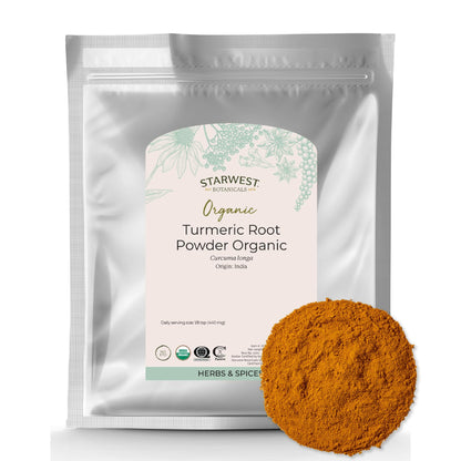 Starwest Organic Ground Turmeric Root Powder – 2 lb Bulk, Kosher, Non-GMO, Curcumin
