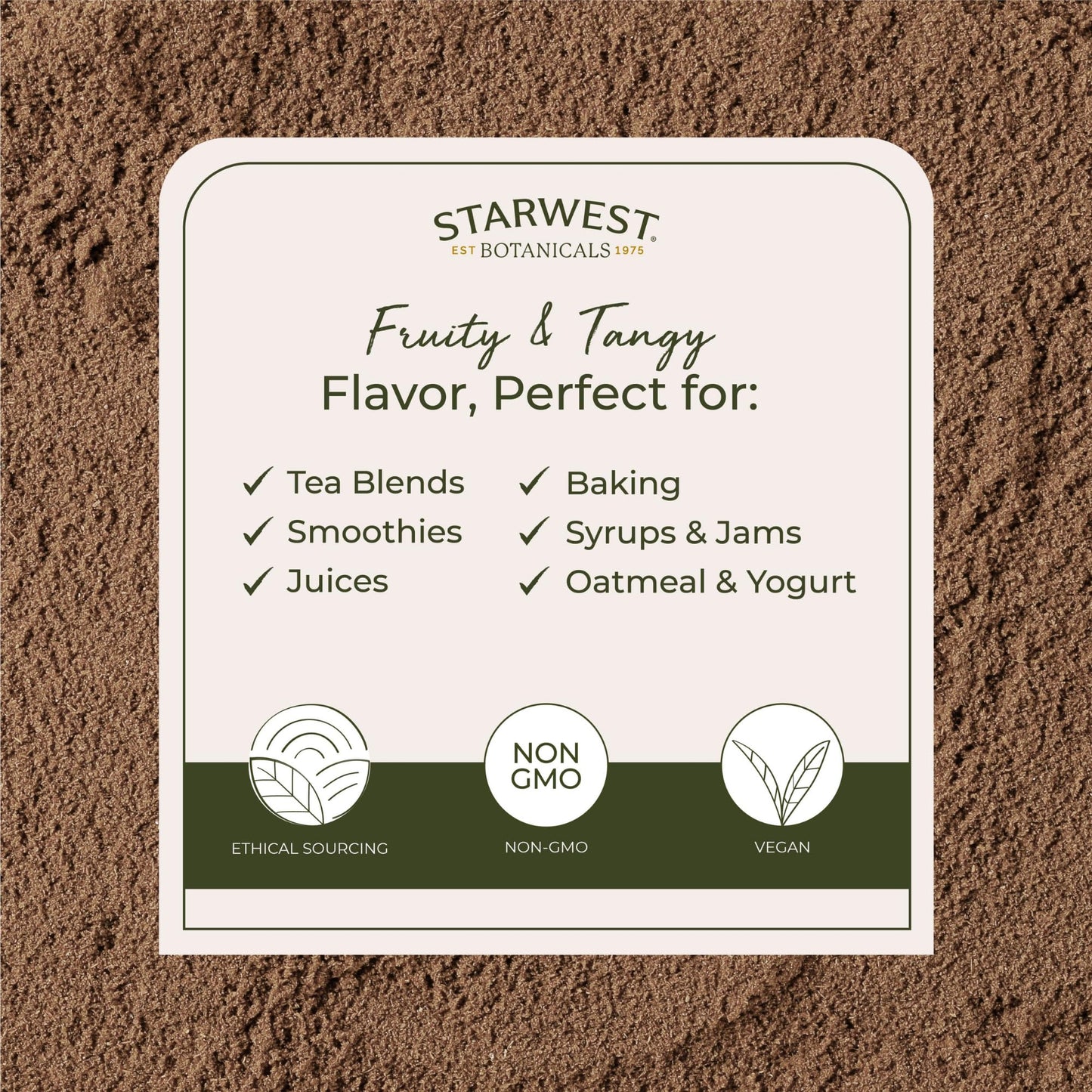 Starwest Botanicals Rosehips Powder Organic - 1 lb | Kosher, Non-GMO, Vitamin C