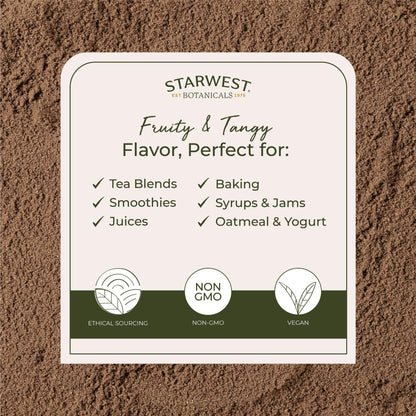 Starwest Botanicals Rosehips Powder Organic - 1 lb | Kosher, Non-GMO, Vitamin C