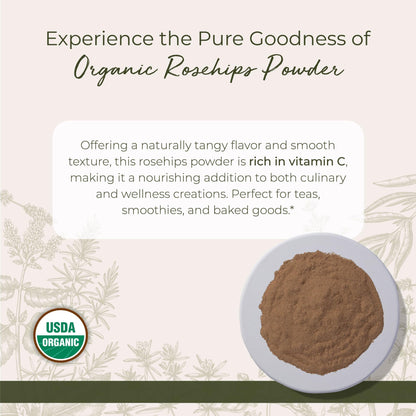 Starwest Botanicals Rosehips Powder Organic - 1 lb | Kosher, Non-GMO, Vitamin C
