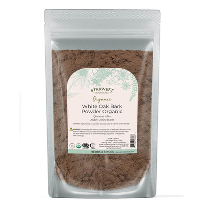 Starwest Botanicals White Oak Bark Powder Organic – 4 oz Pouch