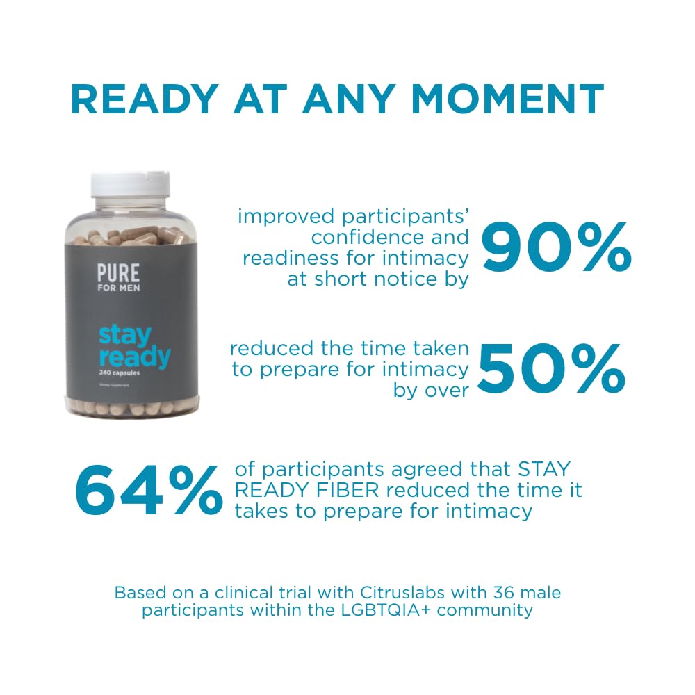 Pure for Men Stay Ready Fiber – Digestive Regularity (60 Vegan Capsules)