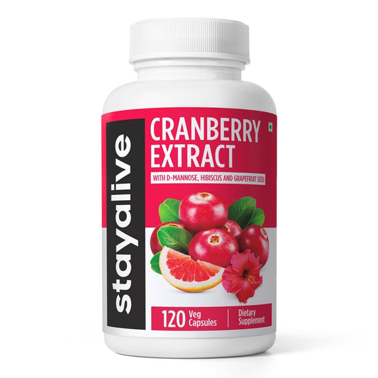 STAY ALIVE Cranberry Pills 1000mg with D-Mannose — Vegan, Non-GMO, Gluten-Free (120 Count) BritishVita | Premium UK Vitamins & Wellness Supplements