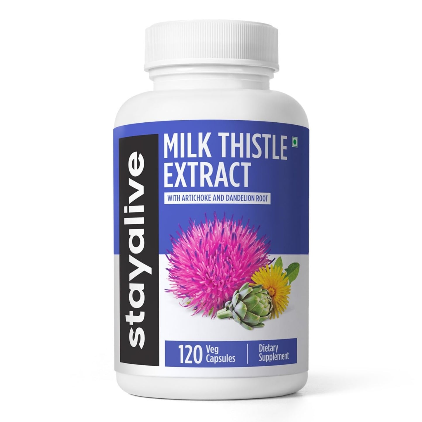 Milk Thistle with Dandelion & Artichoke - 80% Silymarin, 120 Capsules