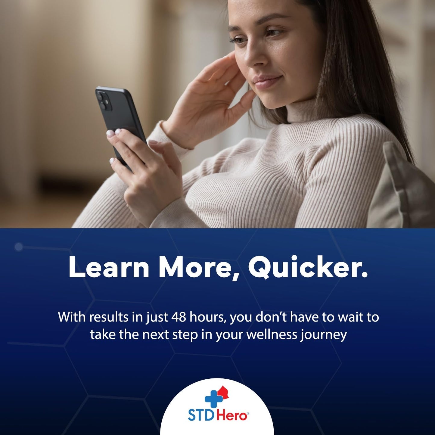 STD Hero At-Home STD Test Kit for Women & Men | Top Four STDs | Private & Easy