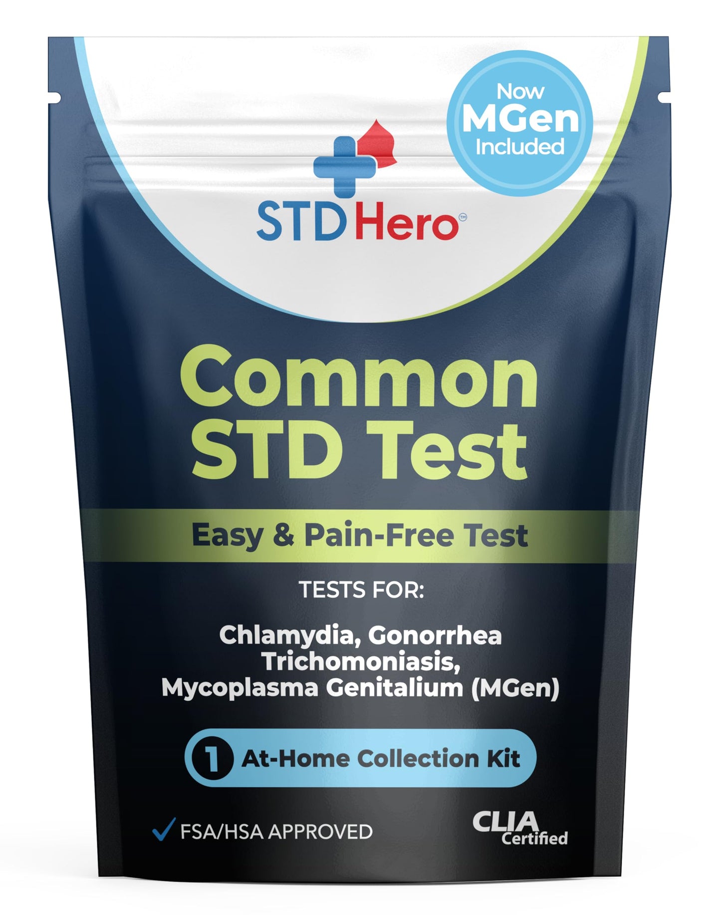 STD Hero At-Home STD Test Kit for Women & Men | Top Four STDs | Private & Easy