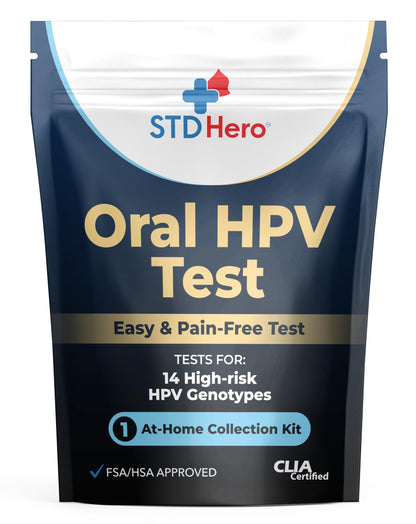 STD Hero At-Home Oral HPV Test Kit for Women and Men - Private Screening