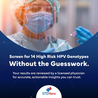 STD Hero At-Home Oral HPV Test Kit for Women and Men - Private Screening