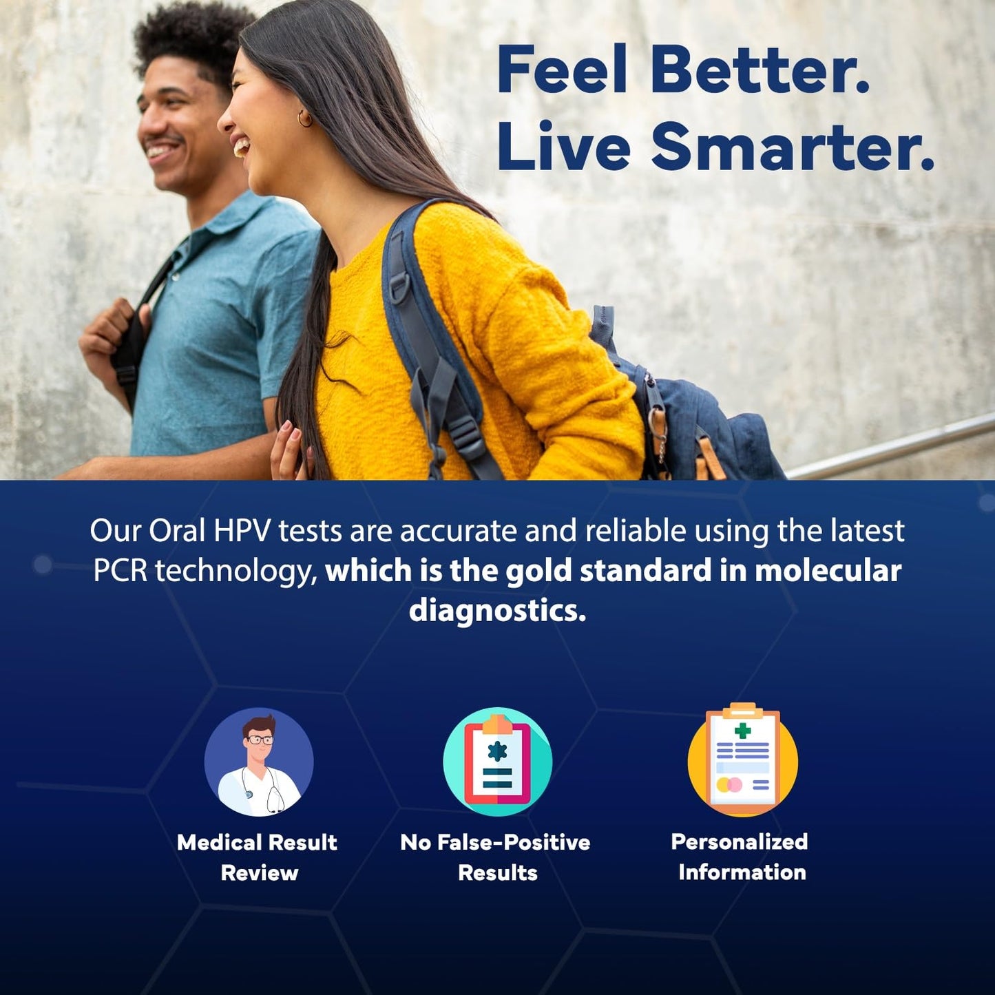 STD Hero At-Home Oral HPV Test Kit for Women and Men - Private Screening