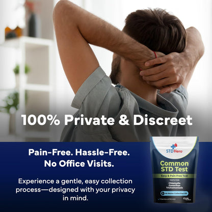 STD Hero At-Home STD Test Kit for Women & Men | Top Four STDs | Private & Easy