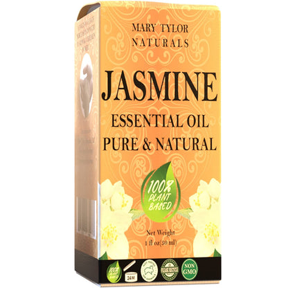 Jasmine Essential Oil (1 oz) – Premium Therapeutic Grade, 100% Pure & Natural | Mary Tylor Naturals