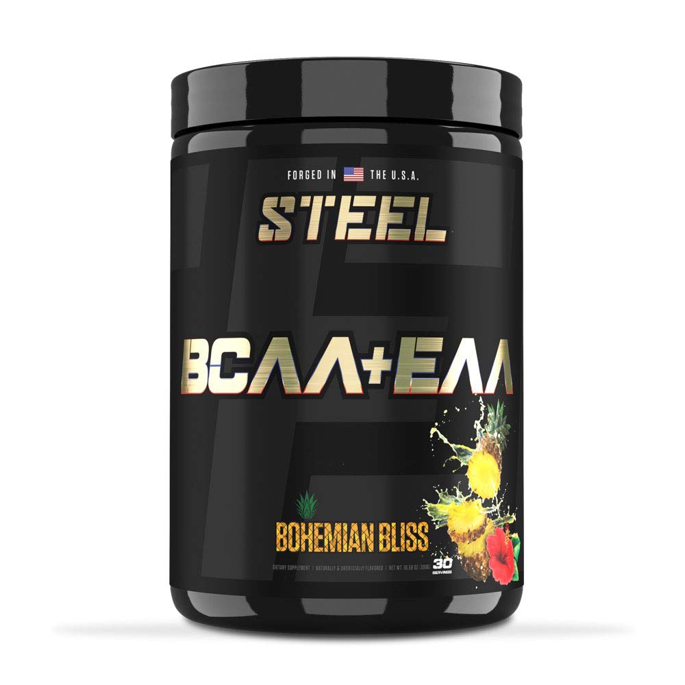 Bohemian Bliss Steel Supplements BCAA EAA Powder – 2:1:1 for Lean Muscle Growth & Endurance | 30 Servings