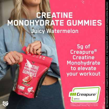 SteelFit Creapure Creatine Gummies - 5g per Serving, Juicy Watermelon, 120 Gummies