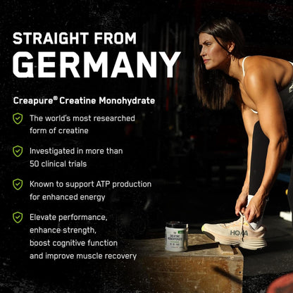 SteelFit Creapure Creatine Monohydrate Powder - Unflavored, German Micronized Creatine