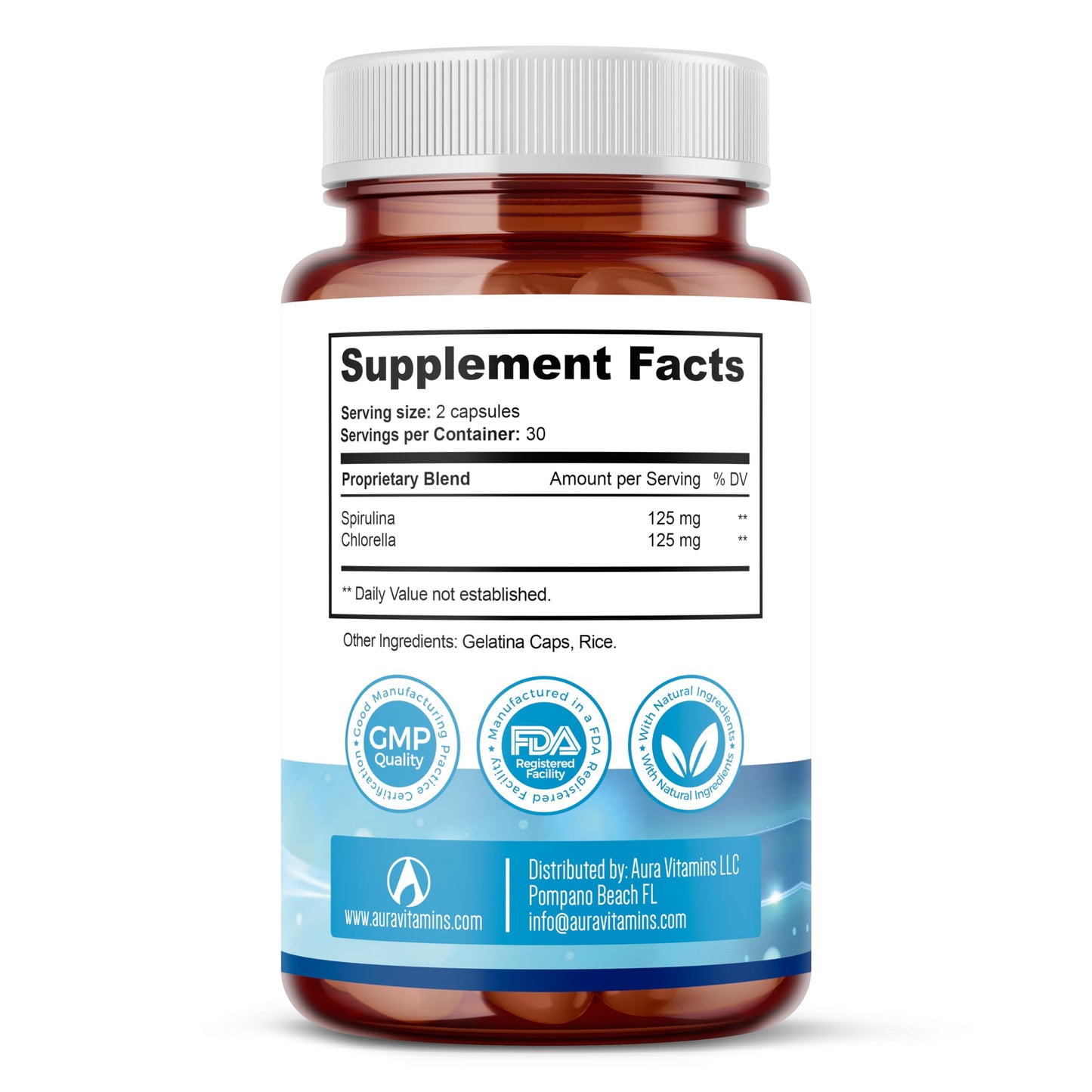 Stem Cell Supplements 500mg – Anti-Aging & Longevity (60 Caps) with Spirulina & Chlorella | Celulas Madre