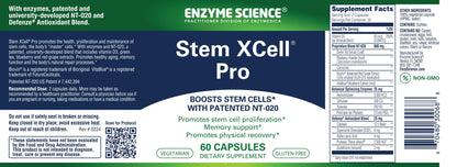 Stem XCell Pro by Enzyme Science - Antioxidant & Stem Cell Health, 60 Capsules