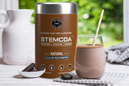 Stemcoa NCR1 – Collagen Powder with Salted Caramel, Cocoa & Resveratrol (Non-GMO, Gluten Free, Keto)