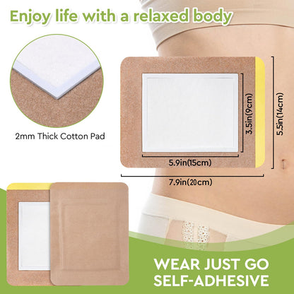 STFOCE 20pcs Castor Oil Pack Wrap – Self-Adhesive, No Leakage, 7.9 x 5.5 in